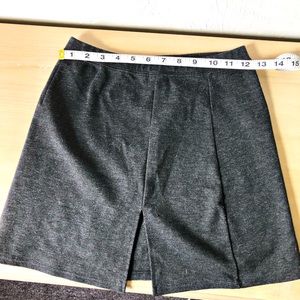 Gray Cloth Mini Skirt